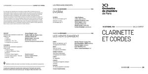 Programme de salle du 14/10/2023