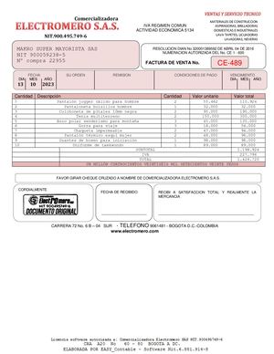 Factura Ce Makro 489