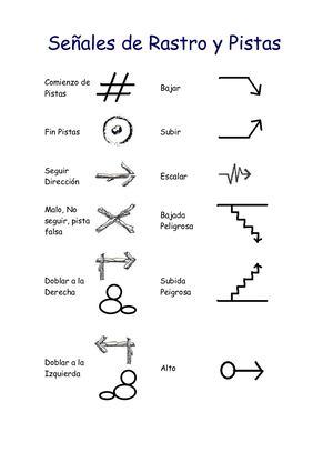 Seniales De Rastro Y Pista