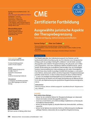 12 Ausgewählte Juristische Aspekte Der Therapiebegrenzung
