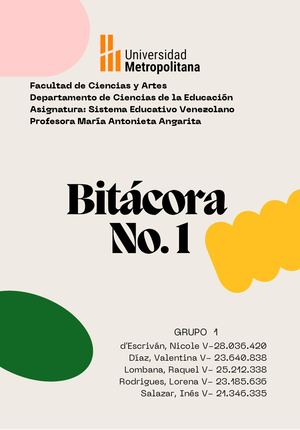 Bitácora 1. Grupo 1.