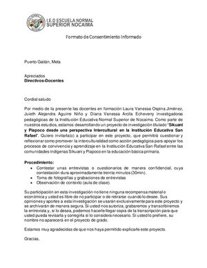 Consentimiento Informado Directivos Docentes