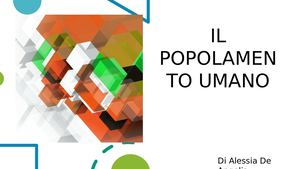 Il Popolamento Umano