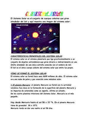El Sistema Solar (1)