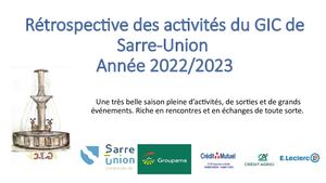 Rétrospective Des Activités Du Gic De Sarre Union