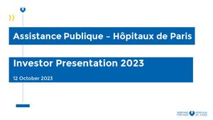 Présentation Aux Investisseurs De L'ap Hp Octobre 2023 Version En Anglais