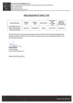 Eu Shelf Life Extension Letter 606389