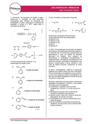 Lista de revisão Polímeros