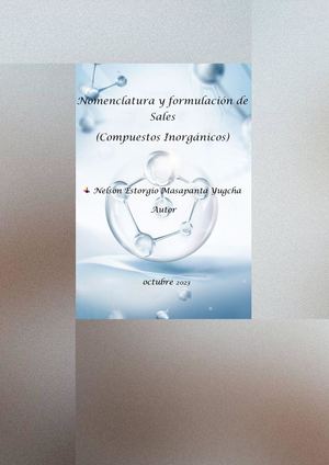 Nomenclatura Y Formulación De Sales