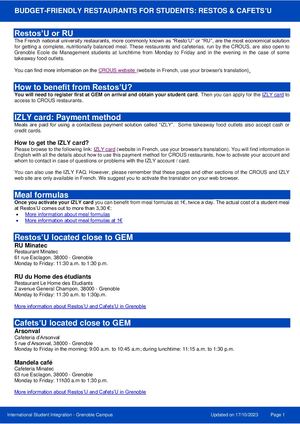 Daily Life - Budget Friendly Restaurants For Students Restos And Cafets'u