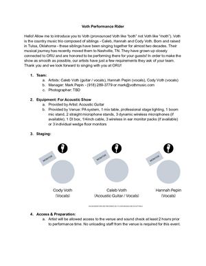 Voth Performance Rider - ORU