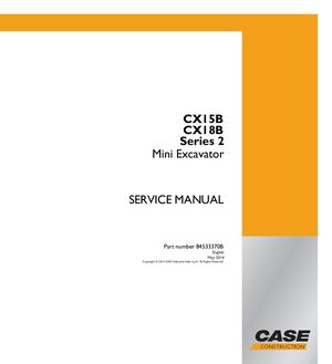 Case Cx16b Mini Excavator Service Repair Manual