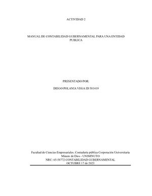 Actividad 2 Contabilidad Gubernamental