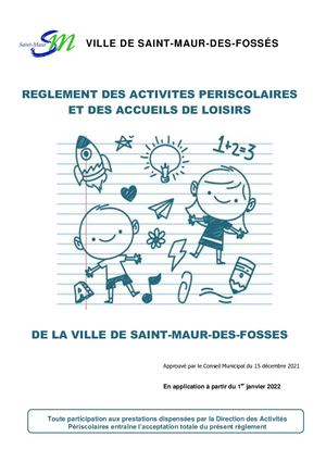 Reglement Periscolaire Janvier 2022