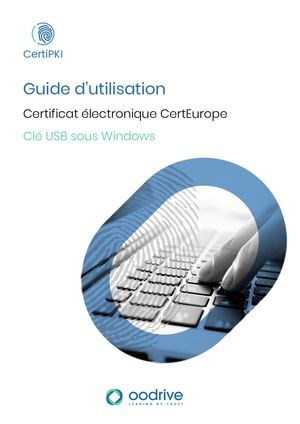 Guide Dutilisation Certificat Electronique Certeurope Windows