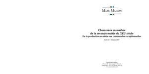 Cheminées en marbre de la seconde moitié du XIXème siècle