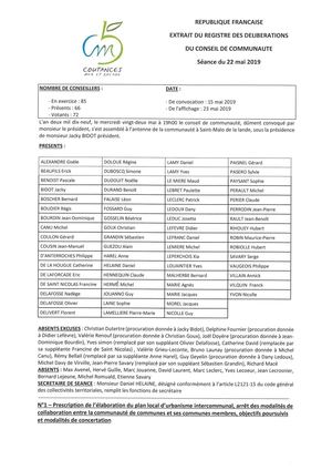 Plui I Prescription à l'élaboration