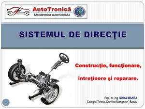 Automobile X Xi Suport De Curs Sistemul De Directie Al Automobilului
