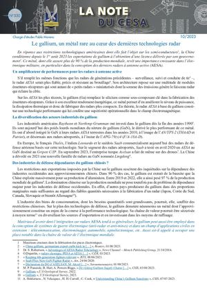 LA NOTE DU CESA N°530