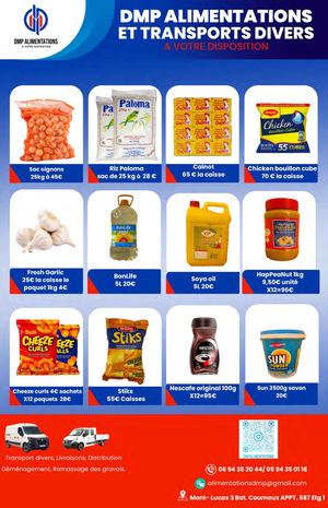 DMP alimentations et transports divers