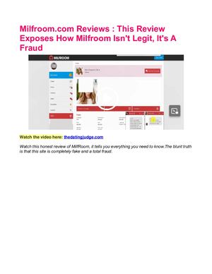 Milfroom.com Reviews : This Review Exposes How Milfroom Isn't Legit, It's A Fraud