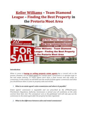 Finding The Best Property In The Pretoria Moot Area