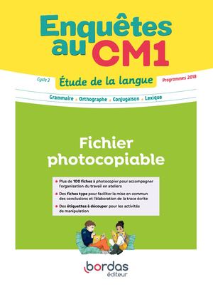 Enquêtes au CM1 - Fichier photocopiable d'EDL