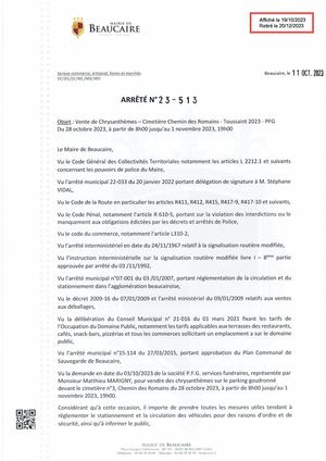 ARR 23 513 à 23 514