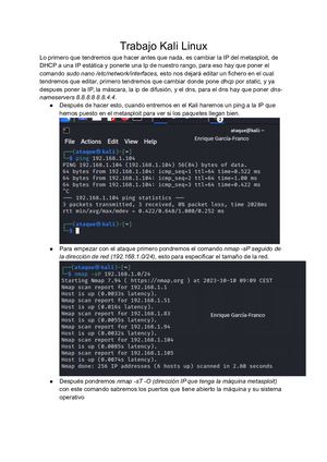 Trabajo Kali Linux