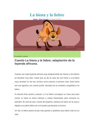 La Hiena Y La Liebre