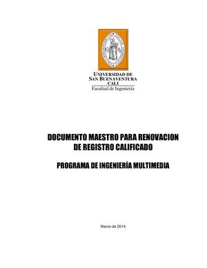 Programa Ingeniería Multimedia Usb Version Men