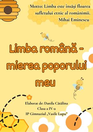 Limba Română Mierea Poporului Meu