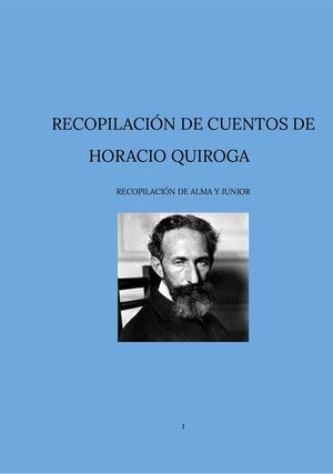 RECOPILACIÓN DE CUENTOS DE     HORACIO QUIROGA