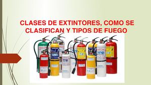 Clases De Extintores, Como Se Clasifican Y