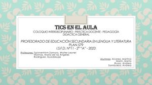 Tics En El Aula Coloquio Pdf