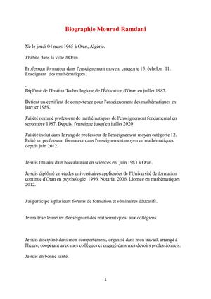 Biographie Mourad Ramdani