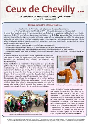 Lettre D'information Chevilly Histoire N°17