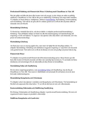 Professionell Städning Och Fönstertvätt Priser I Göteborg Med Clean House In Väst Ab