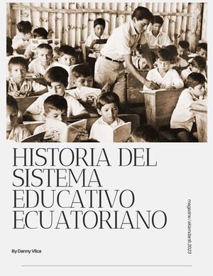 Historia Del Sistema Educativo Ecuatoriano