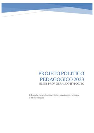 PPP EMEB PROF. GERALDO HYPÓLITO 2023