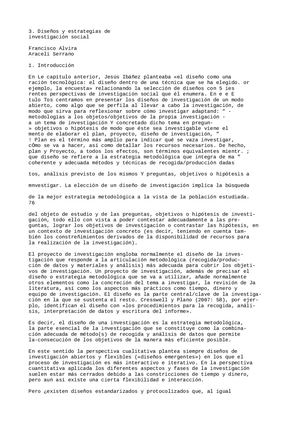 Diseños y estrategias de inv. social
