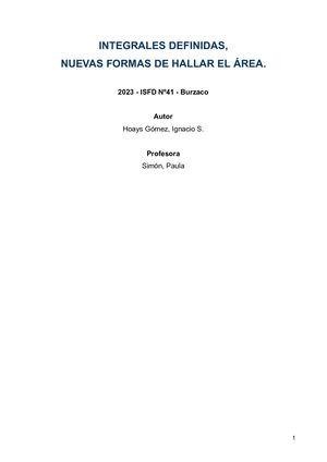 Integrales Definidas - Nuevas formas de hallar el área
