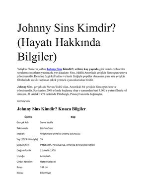 Johnny Sins Kimdir (Hayatı Hakkında Bilgiler)