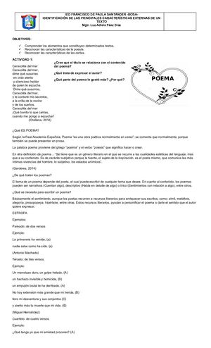 Identificación De Las Principales Características Externas De Un Texto