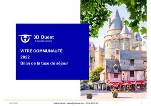 Bilan Taxe Sejour 2022 Vitré Communauté