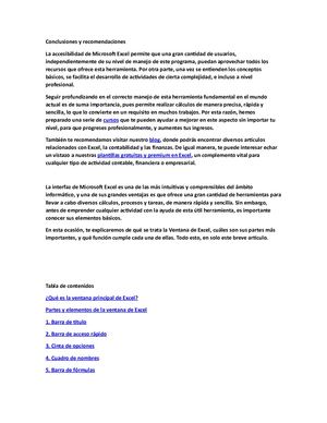 Conclusiones Y Recomendaciones Excel