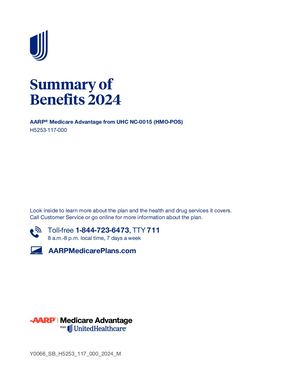 UHC NC-0015 HMO - Summary Of Benefits 2024