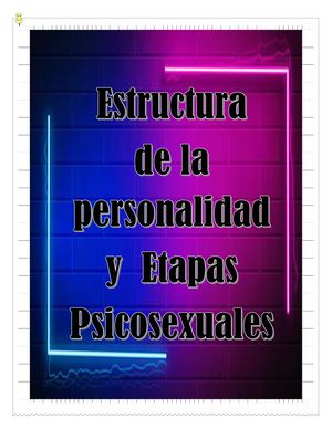 Revista sobre la estructura de la personalidad y estructuras psicosexuales