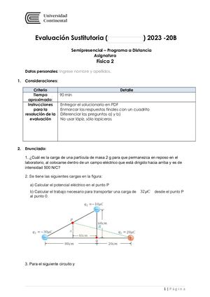 Examen Sustitutorio Fisica 2 2023 20a