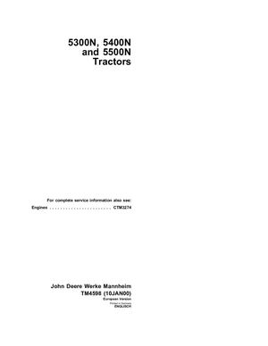 John Deere 5300n Tractor Service Repair Manual Tm4598